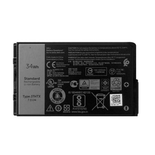 Refurbished Notebook battery for Dell Latitude 12 7202 7212 Rugged Tablet Battery 7.4V 34Wh J7HTX Tweedehands