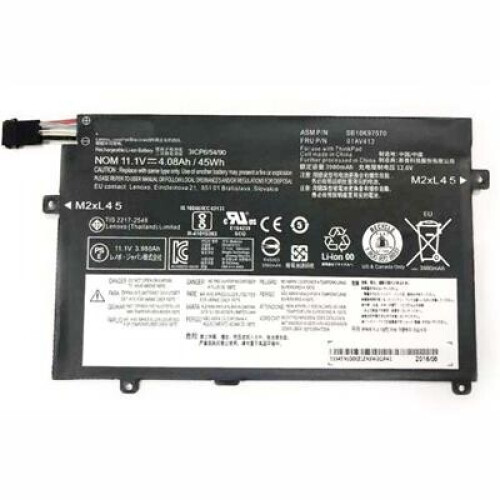 Refurbished Notebook battery for Lenovo Thinkpad E470 E470C E475 11.1V 45Wh Tweedehands