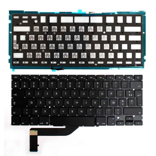 Refurbished Notebook keyboard for Apple Macbook Pro A1398 15" with backlit AZERTY Tweedehands