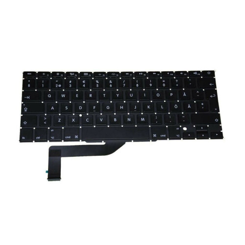 Refurbished Notebook keyboard for Apple Macbook Pro A1398 Retina MC975 MC976 15" Swedish layout Tweedehands