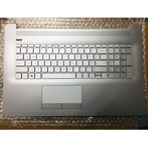 Refurbished Notebook keyboard for HP 17-BY 17-CA with topcase touchpad backlit silver Tweedehands