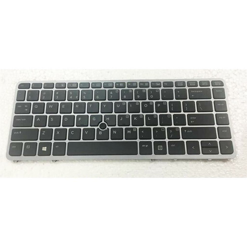 Refurbished Notebook keyboard for HP EliteBook 840 G1 G2 850 G1 G2 with pointstick frame backlit silver Tweedehands