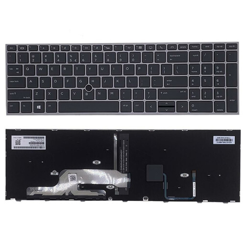 Refurbished Notebook keyboard for HP Zbook 15 17 G5 G6 with pointstick backlit Tweedehands