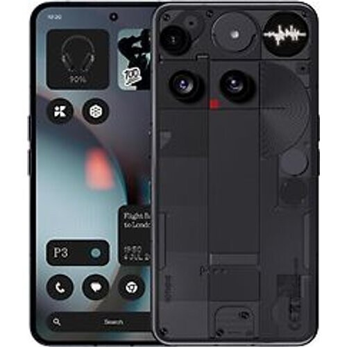 Refurbished Nothing Phone (3) Dual SIM 256GB zwart Tweedehands