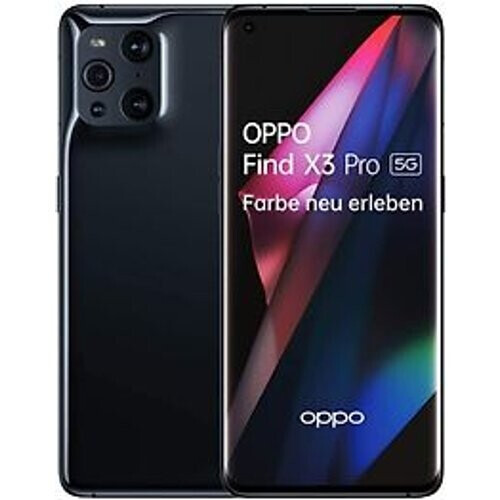 Refurbished Oppo Find X3 Pro Dual SIM 256GB zwart Tweedehands