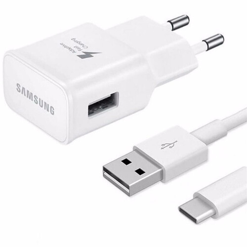 Refurbished Original Fast Charger Samsung EP-TA20EWE +EP-DG970BWE 1670mAh White TYP-C 100CM Tweedehands