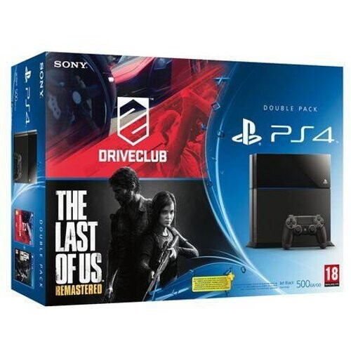 Refurbished PlayStation 4 500GB - Zwart + DriveClub + The Last Of Us (Remastered) Tweedehands