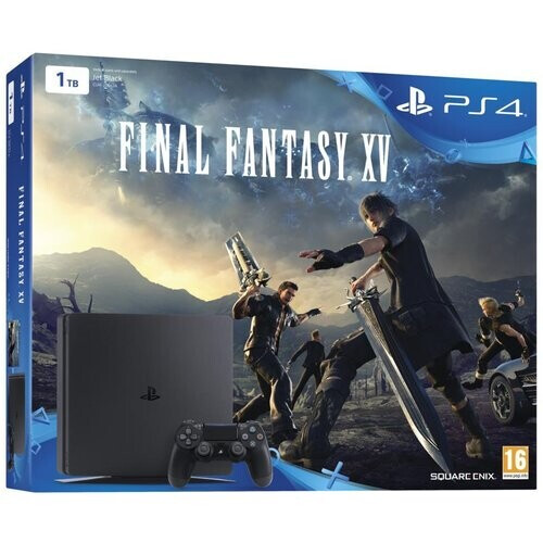 Refurbished PlayStation 4 Slim 1000GB - Zwart + Final Fantasy XV Tweedehands