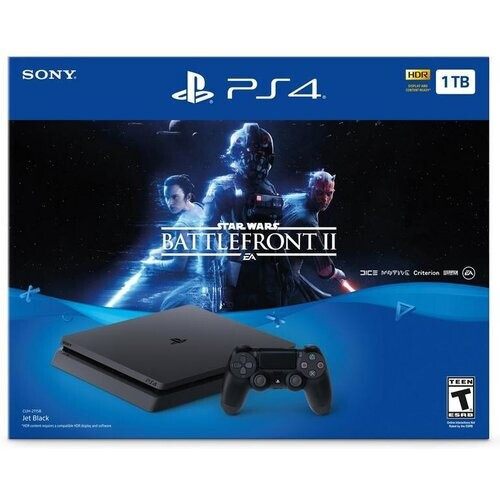 Refurbished PlayStation 4 Slim 1000GB - Zwart + Star Wars Battlefront II Tweedehands