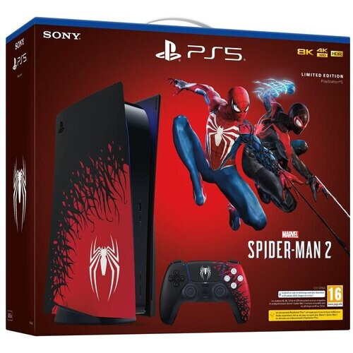 Refurbished PlayStation 5 825GB - Rood - Limited edition Marvel's Spider-Man 2 + Spider-Man 2 Tweedehands
