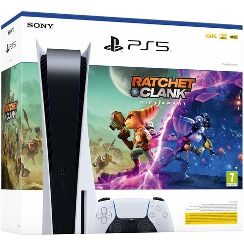 Refurbished PlayStation 5 825GB - Wit + Ratchet & Clank: Rift Apart Tweedehands