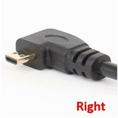 Refurbished Right Angel Micro HDMI Male to HDMI Female Cable, 17cm Tweedehands