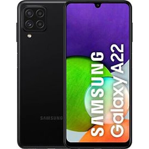 Refurbished Samsung Galaxy A22 Dual SIM 64GB zwart Tweedehands