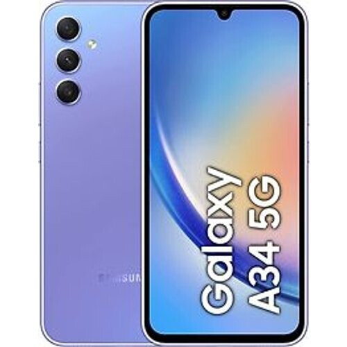 Refurbished Samsung Galaxy A34 5G Dual SIM 256GB awesome violet Tweedehands