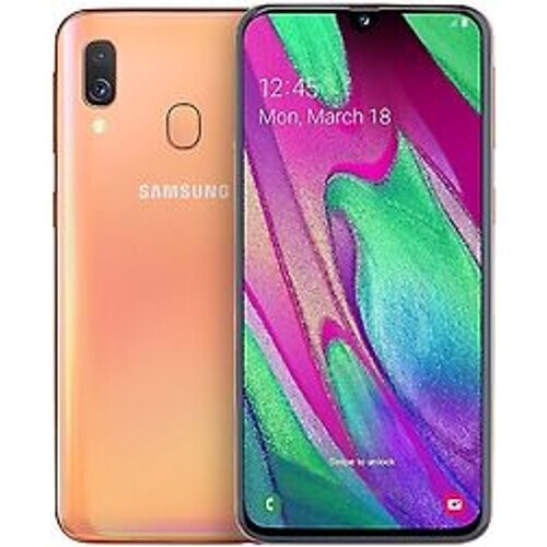 Refurbished Samsung Galaxy A40 Dual SIM 64GB roze Tweedehands