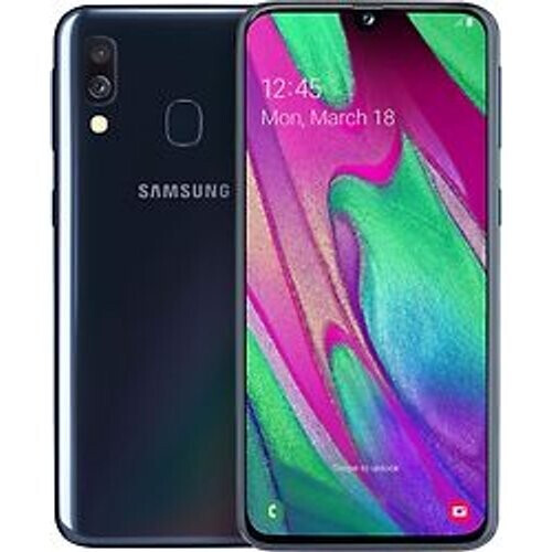 Refurbished Samsung Galaxy A40 Dual SIM 64GB zwart Tweedehands