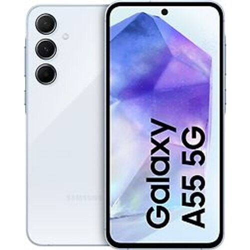 Refurbished Samsung Galaxy A55 5G Dual SIM 256GB awesome iceblue Tweedehands