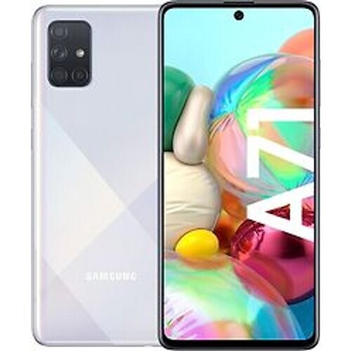 Refurbished Samsung Galaxy A71 Dual SIM 128GB zilver Tweedehands