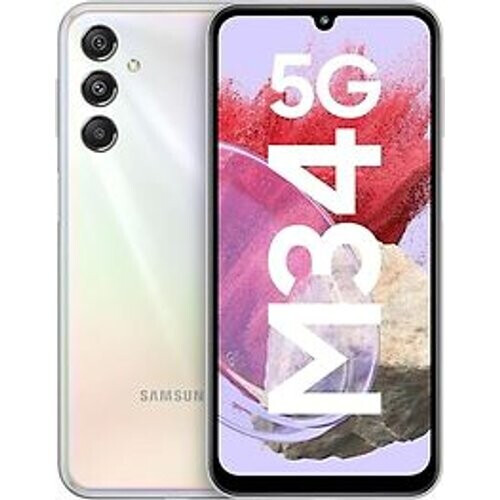 Refurbished Samsung Galaxy M34 5G Dual SIM 128GB silver Tweedehands