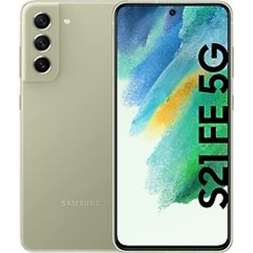 Refurbished Samsung Galaxy S21 FE 5G Dual SIM 256GB olijf Tweedehands