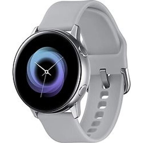 Refurbished Samsung Galaxy Watch Active 40 mm zilver met sportarmband grijs [wifi] Tweedehands