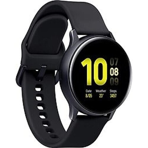 Refurbished Samsung Galaxy Watch Active2 44 mm aluminium kast zwart op sportbandje black [wifi] Tweedehands