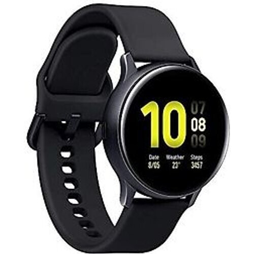 Refurbished Samsung Galaxy Watch Active2 44 mm aluminium kast zwart op sportbandje black [wifi + 4G] Tweedehands