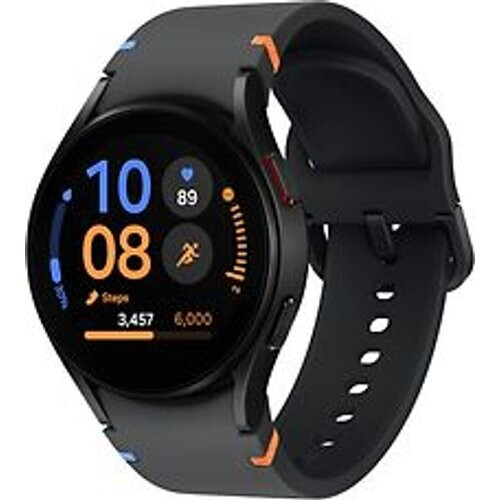 Refurbished Samsung Galaxy Watch FE 40mm aluminium kast zwart op siliconen bandje zwart [wifi] Tweedehands
