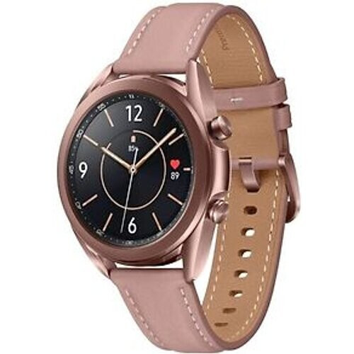 Refurbished Samsung Galaxy Watch3 41 mm roestvrijstalen behuizing brons met leren polsband brons [Wifi] Tweedehands