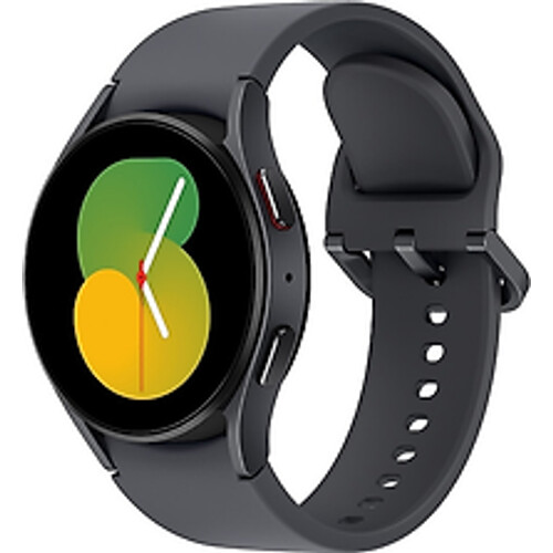 Refurbished Samsung Galaxy Watch5 40 mm horlogekast van Black Aluminium op Graphite Sport Band S/M [Wi-Fi] Tweedehands