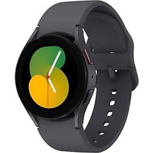 Refurbished Samsung Galaxy Watch5 40 mm horlogekast van Black Aluminium op Graphite Sport Band S/M [Wi-Fi + 4G] Tweedehands
