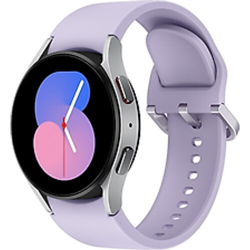 Refurbished Samsung Galaxy Watch5 40 mm horlogekast van Grey Aluminium op Purple Sport Band M/L [Wi-Fi] Tweedehands