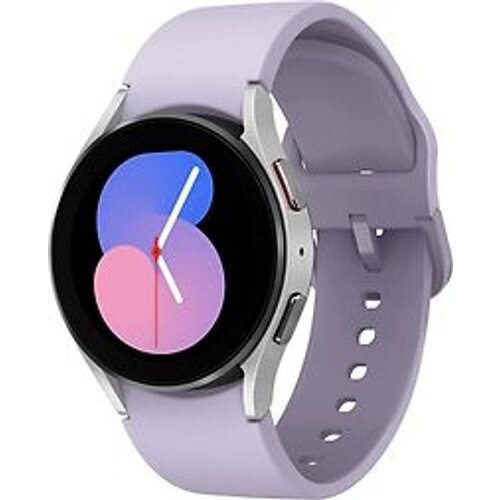 Refurbished Samsung Galaxy Watch5 40 mm horlogekast van Grey Aluminium op Purple Sport Band S/M [Wi-Fi] Tweedehands