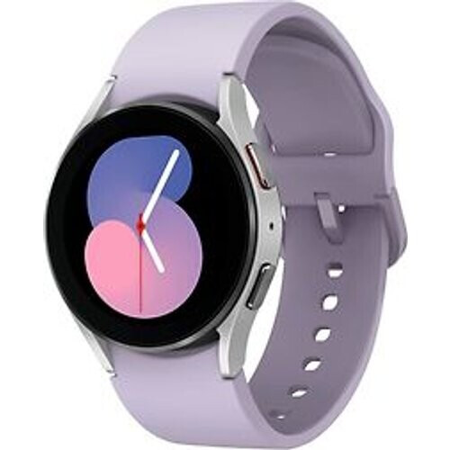 Refurbished Samsung Galaxy Watch5 40 mm horlogekast van Grey Aluminium op Purple Sport Band S/M [Wi-Fi + 4G] Tweedehands
