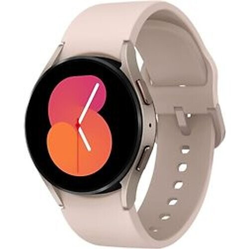Refurbished Samsung Galaxy Watch5 40 mm horlogekast van Pink Gold Aluminium op Pink Gold Sport Band S/M [Wi-Fi] Tweedehands