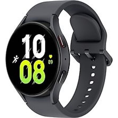 Refurbished Samsung Galaxy Watch5 44 mm horlogekast van Graphite Aluminium op Graphite Sport Band M/L [Wi-Fi + 4G] Tweedehands