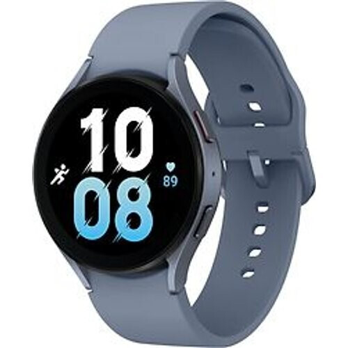 Refurbished Samsung Galaxy Watch5 44 mm horlogekast van Sapphire Aluminium op Sapphihre Sport Band M/L [Wi-Fi] Tweedehands