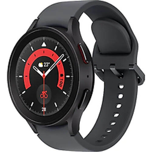 Refurbished Samsung Galaxy Watch5 Pro 45 mm horlogekast van Black Titanium op Graphite Sport Band M/L [Wi-Fi] Tweedehands
