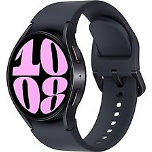 Refurbished Samsung Galaxy Watch6 40 mm aluminium kast graphite op sportbandje S/M graphite [wifi + 4G] Tweedehands