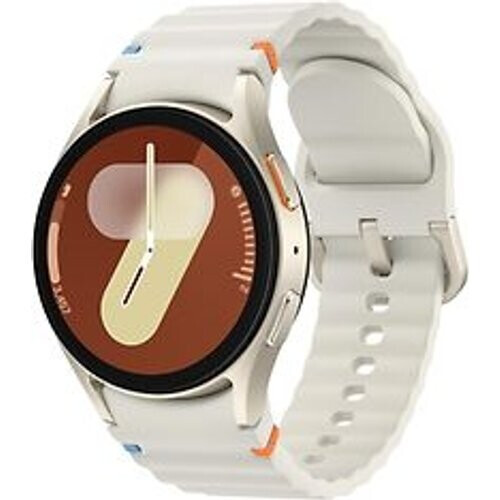 Refurbished Samsung Galaxy Watch7 40 mm aluminium kast beige op sportbandje S/M beige [wifi + 4G] Tweedehands