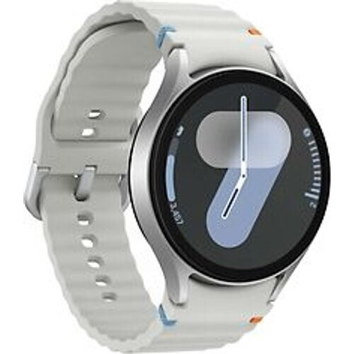 Refurbished Samsung Galaxy Watch7 44 mm aluminium kast zilver op sportbandje M/L zilver [wifi] Tweedehands