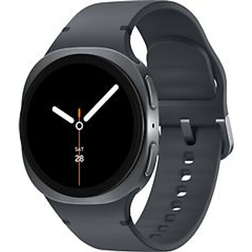 Refurbished Samsung Galaxy Watch8 40 mm aluminium kast graphite op Sport Band S/M graphite [Wi-Fi + 4G] Tweedehands