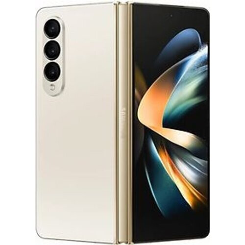 Refurbished Samsung Galaxy Z Fold4 5G Triple SIM 256GB beige Tweedehands