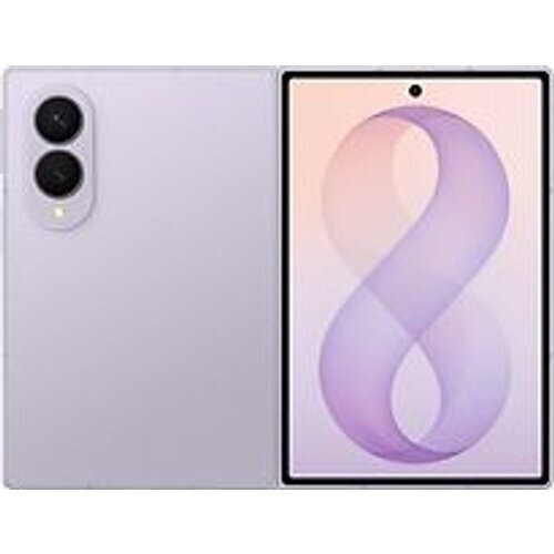 Refurbished Samsung Galaxy Z Fold8 Dual SIM 256GB lavender Tweedehands