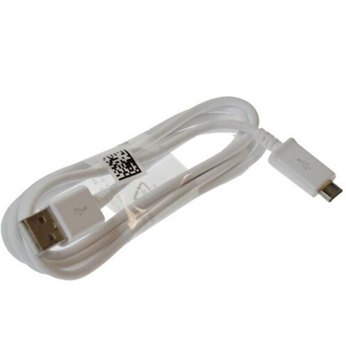 Refurbished Samsung micro USB datakabel voor oa Galaxy note 2 en Tab 3, 1.0m wit Tweedehands