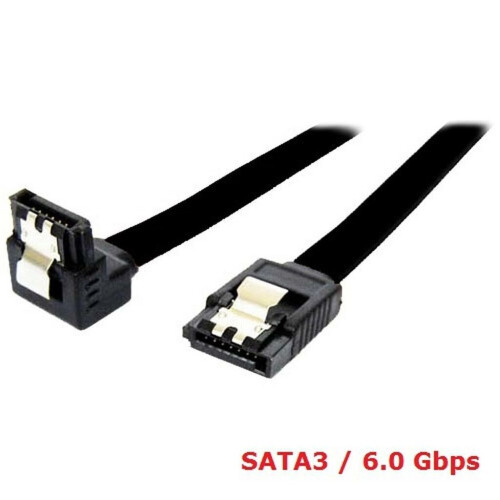 Refurbished SATA 3 Kabel, 6Gbps, 45cm, met 90° connector Tweedehands
