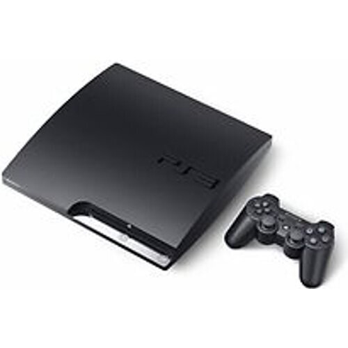 Refurbished Sony PlayStation 3 slim 160 GB  [K-Model, incl. draadloze controller] zwart Tweedehands