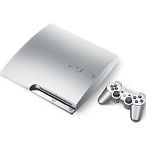 Refurbished Sony PlayStation 3 slim 320 GB [K-Model, incl. draadloze controller] zilver Tweedehands