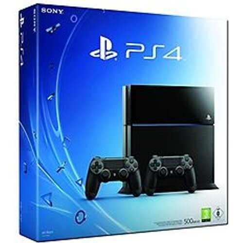 Refurbished Sony PlayStation 4 (500 GB)  [incl. 2 draadloze controllers] zwart Tweedehands