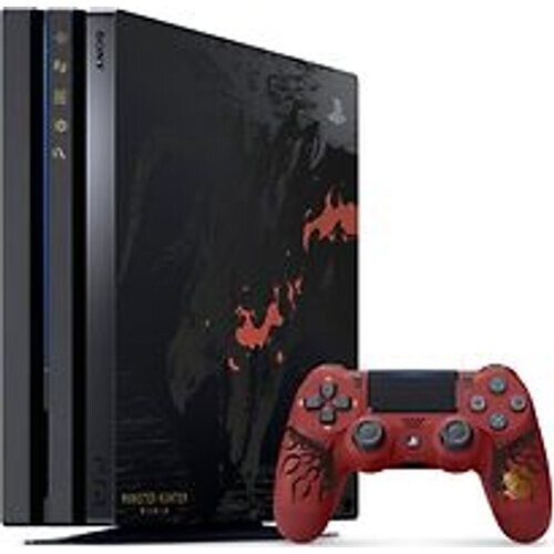 Refurbished Sony PlayStation 4 pro (1 TB) [Monster Hunter: World Edition incl. draadloze controller, zonder spel] zwart Tweedehands